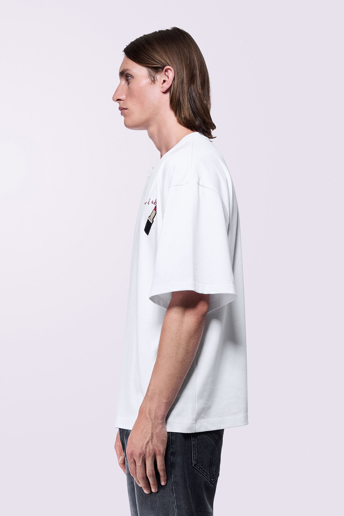 Lipstick Patch T-Shirt White