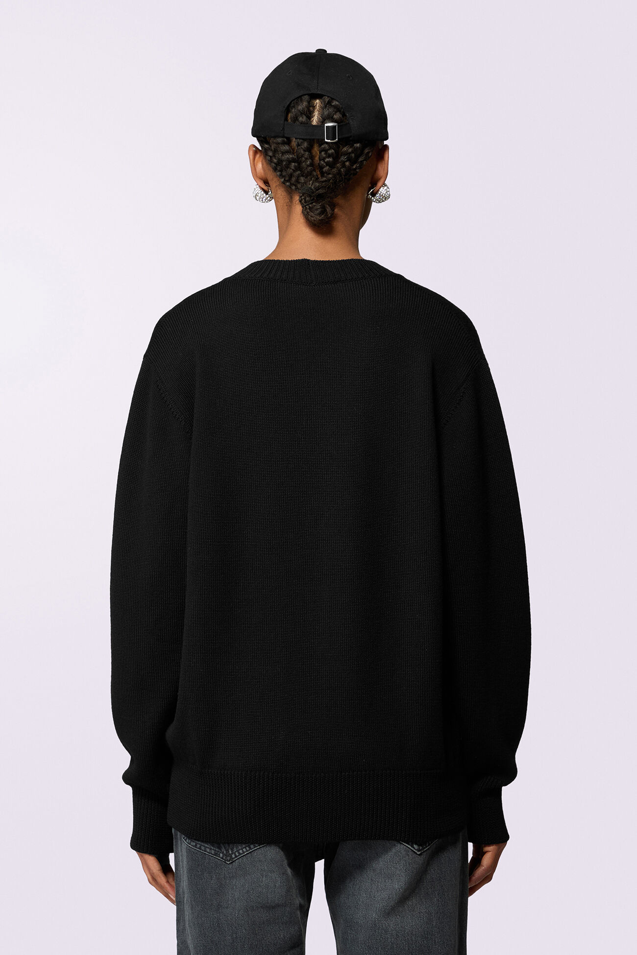 Angels Patch Knit Cardigan Black