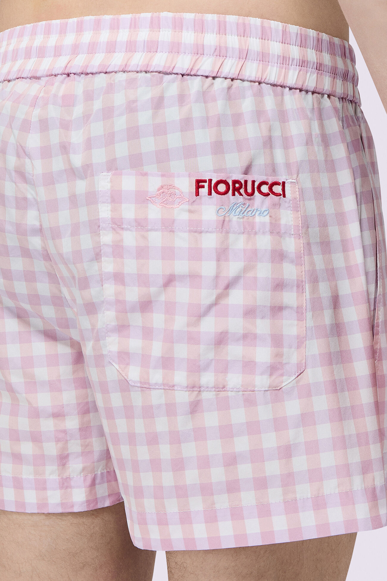 Gingham Logo Shorts Pink