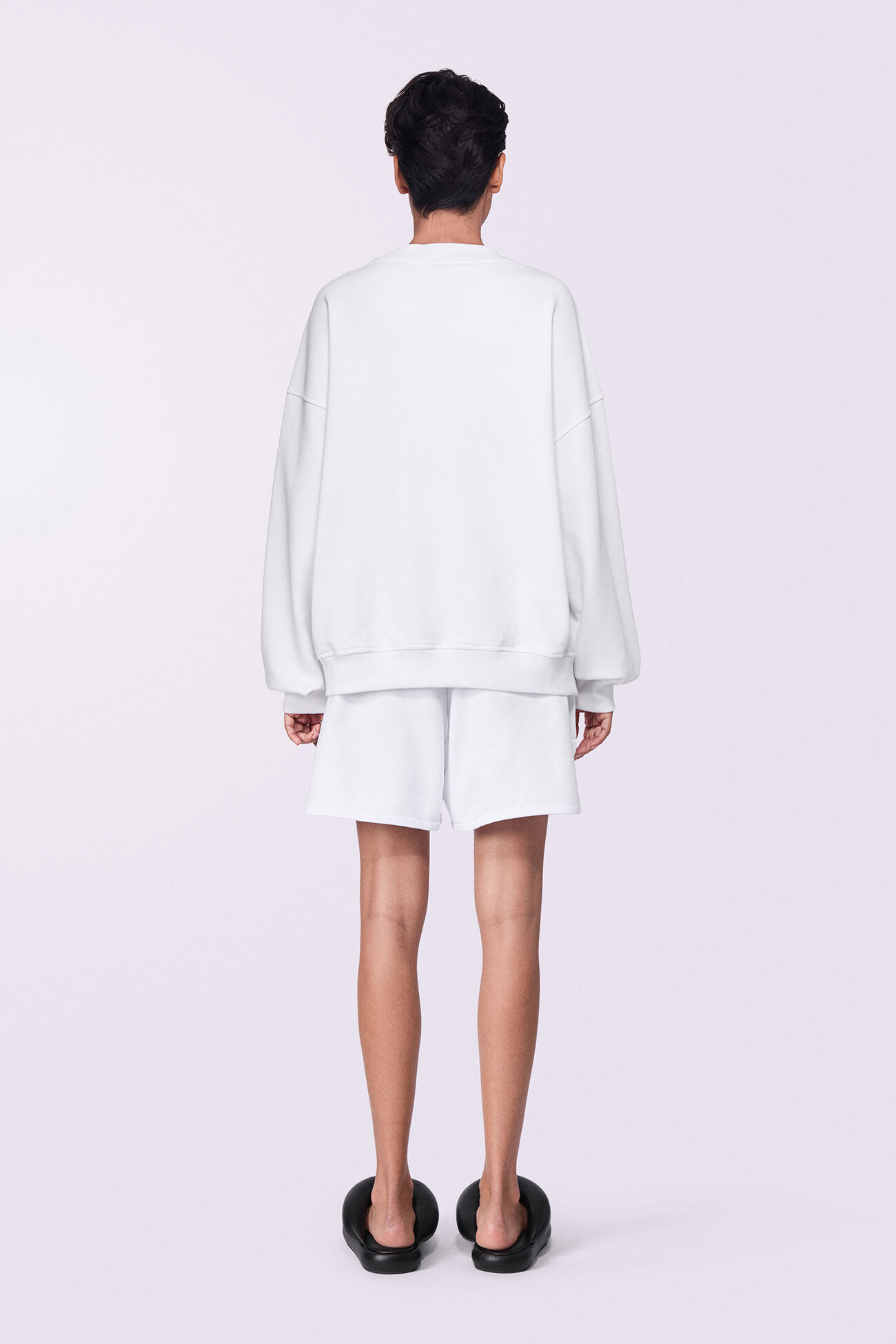 Unisex Embroidered Shorts White