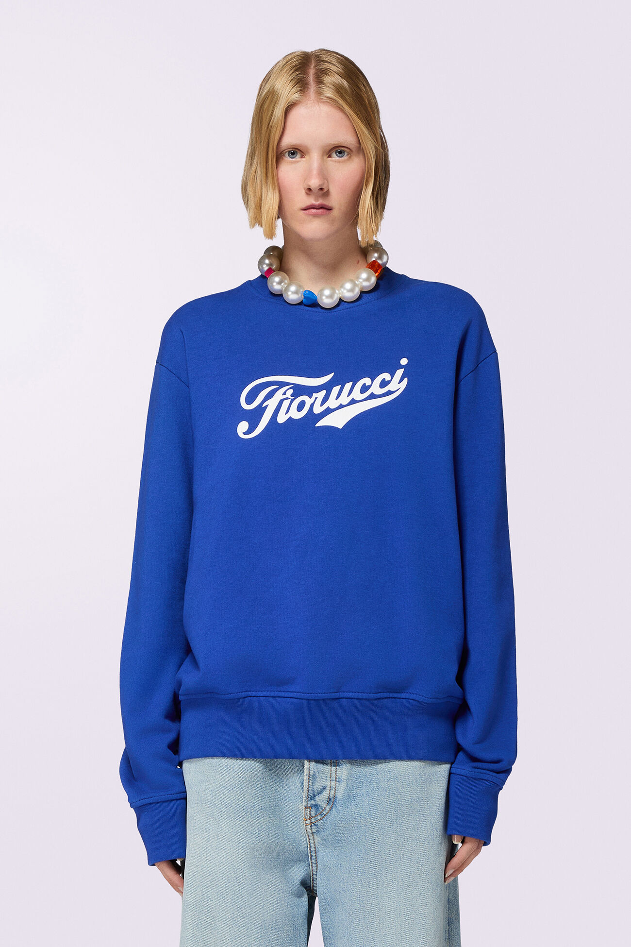 Varsity Logo Regular Sweatshirt Blue