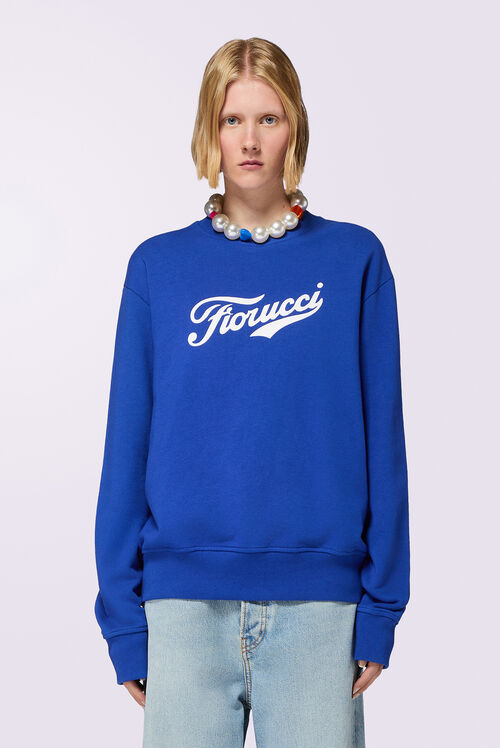 Varsity Logo Regular Sweatshirt Blue
