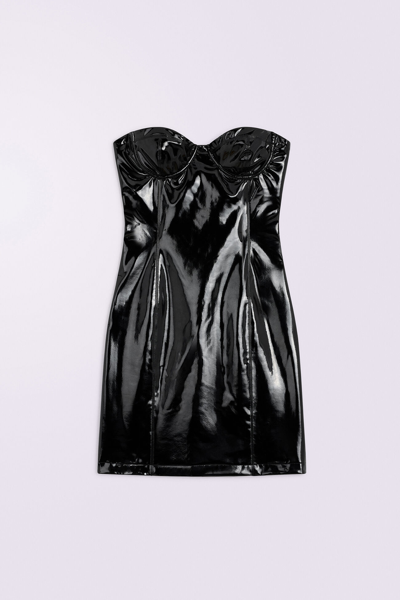 Vinyl Mini Dress Black