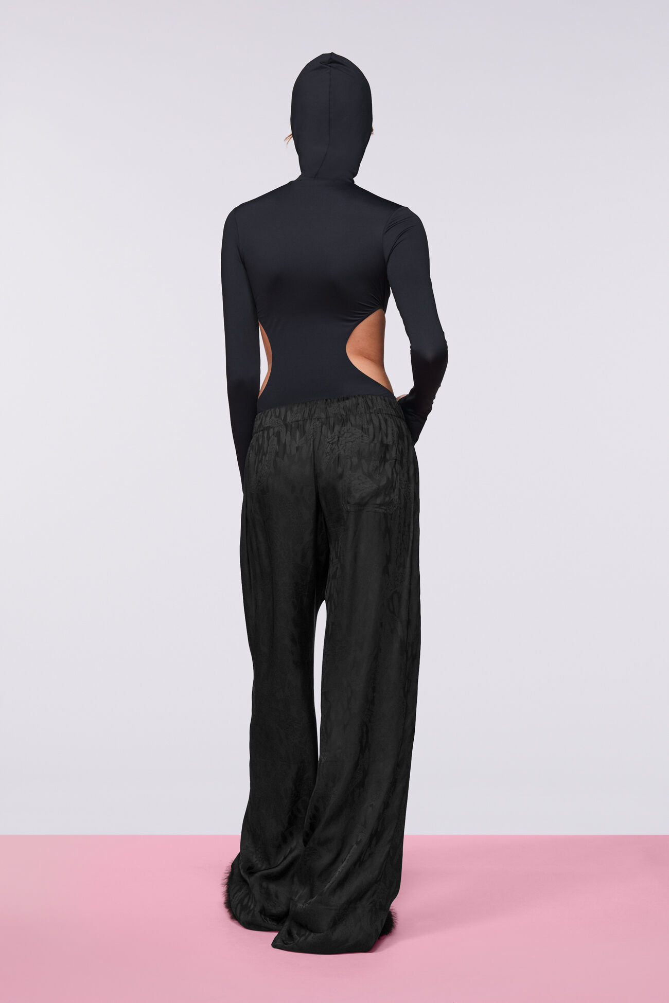 Unisex Banimalier Jacquard Trousers Black