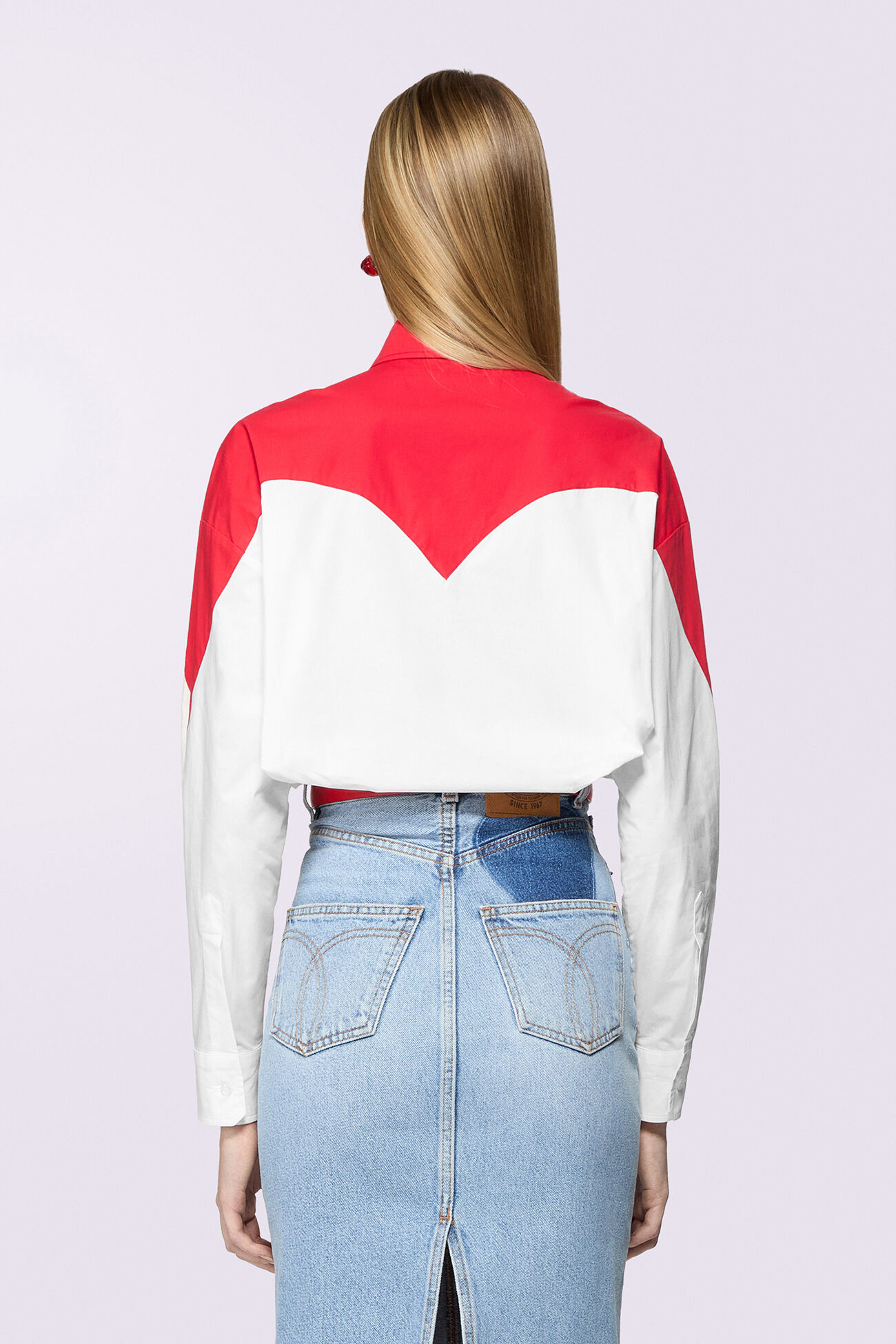 Unisex Embroidered Heart Shirt Red