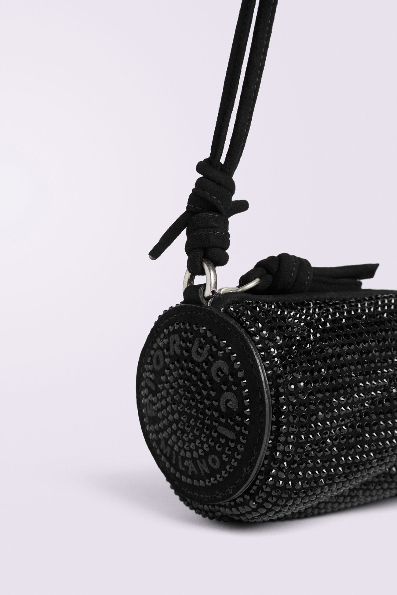 Mella Rhinestone Micro Bag Black