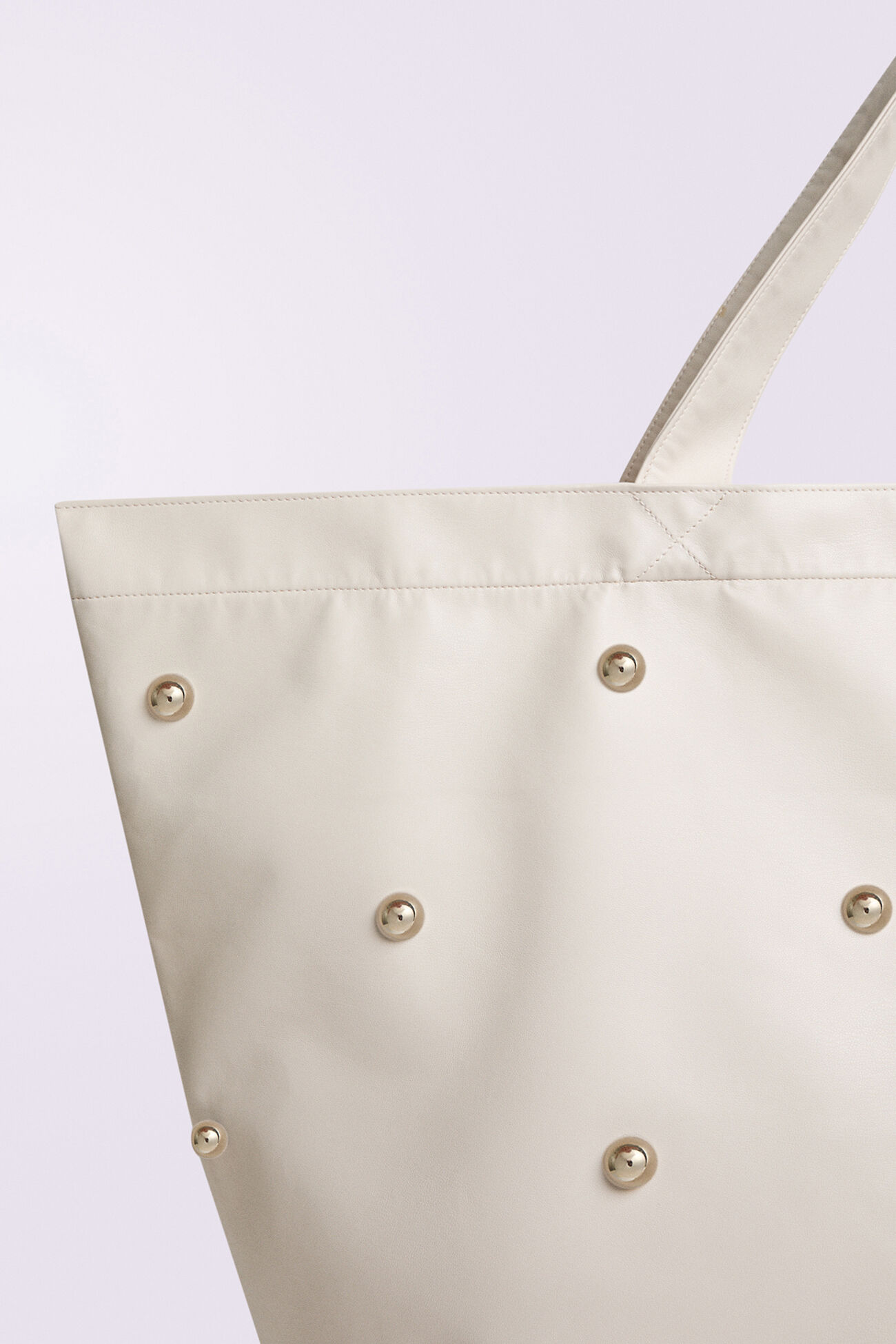 Stud Tote Bag Off White