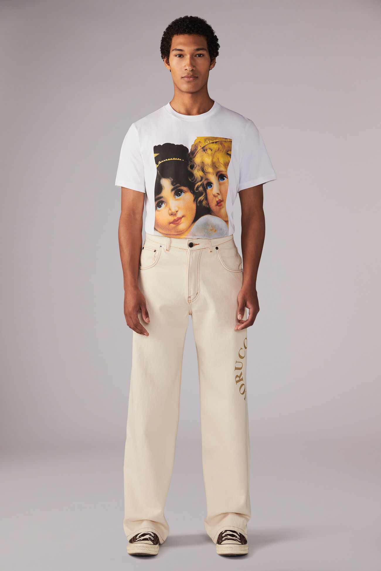 Milano Stamp Carpenter Jeans Cream