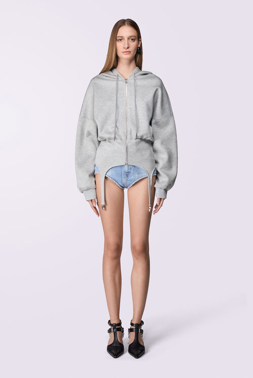 Neoprene Suspender Hoodie Grey