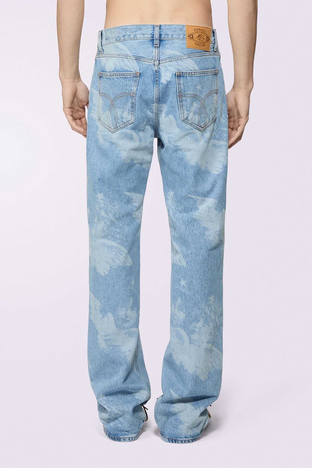 Unisex Angels Straight Fit Jeans Light Blue