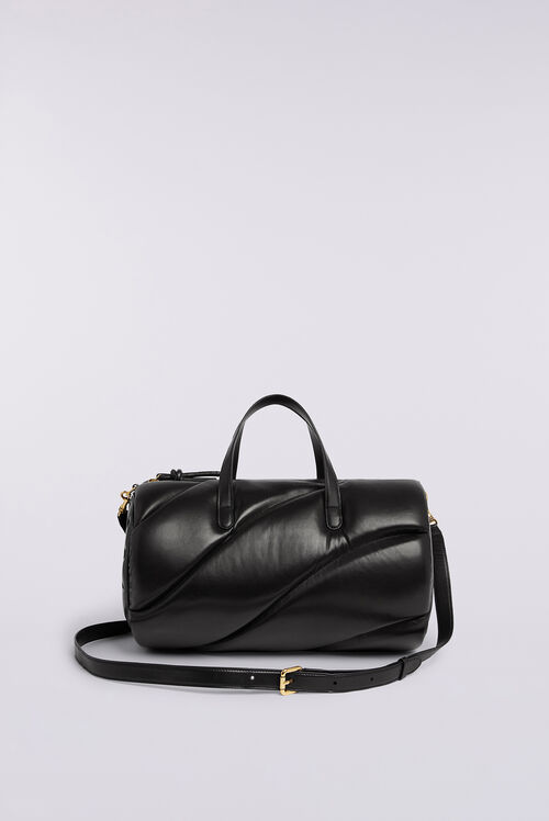 Mella Leather Duffle Bag Black