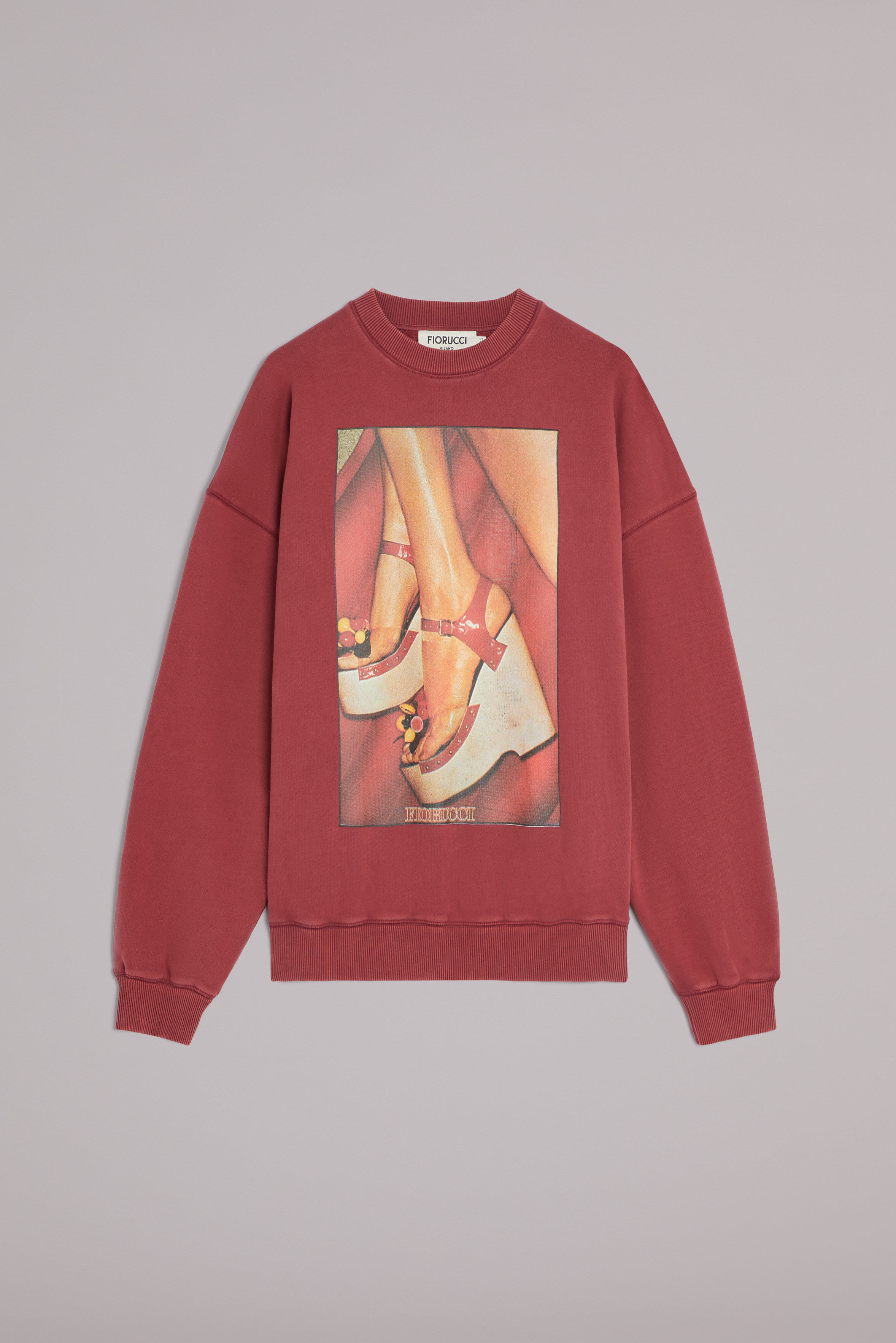 Unisex Graphic Heels Sweatshirt Burgundy