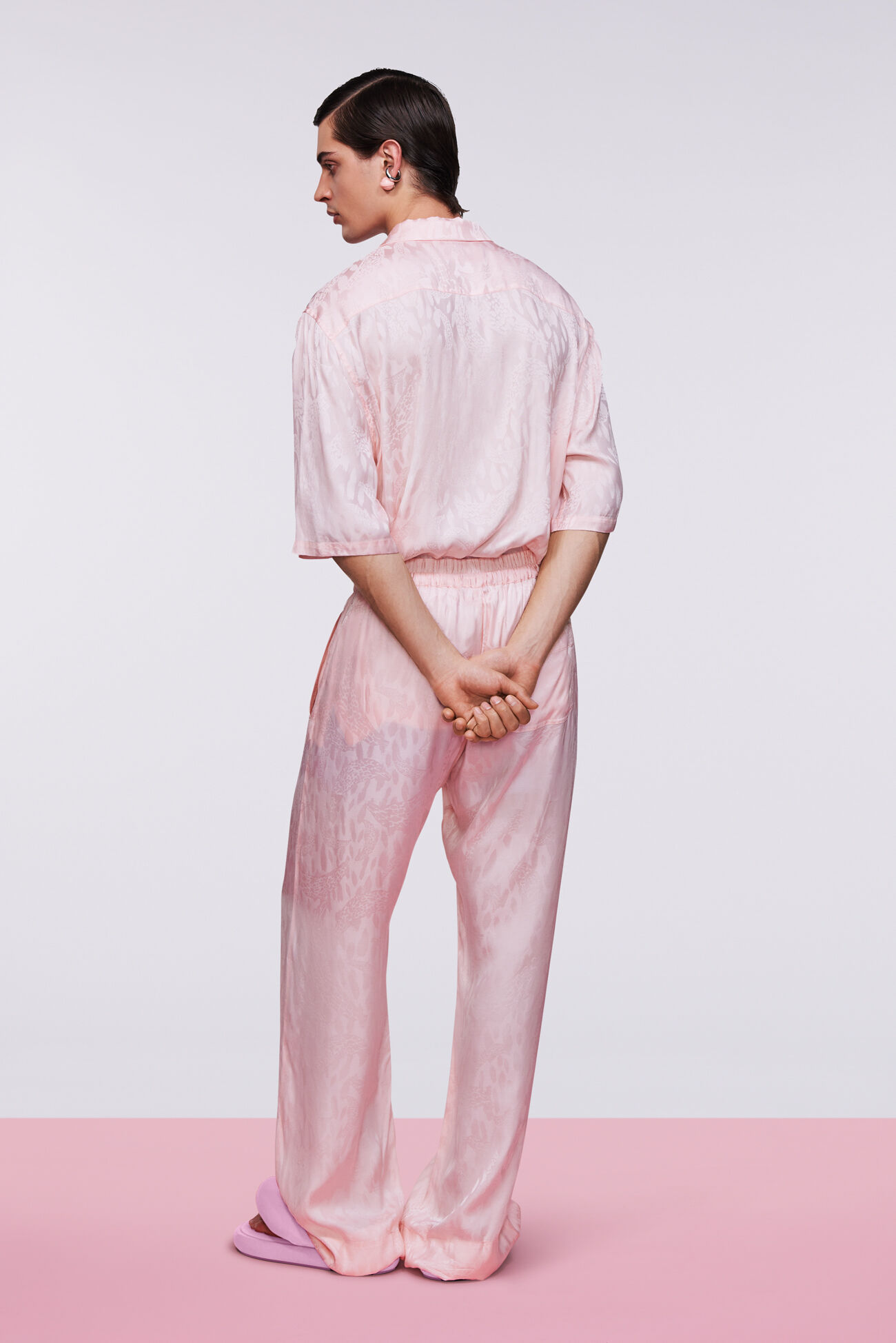 Banimalier Jacquard Trousers Pink