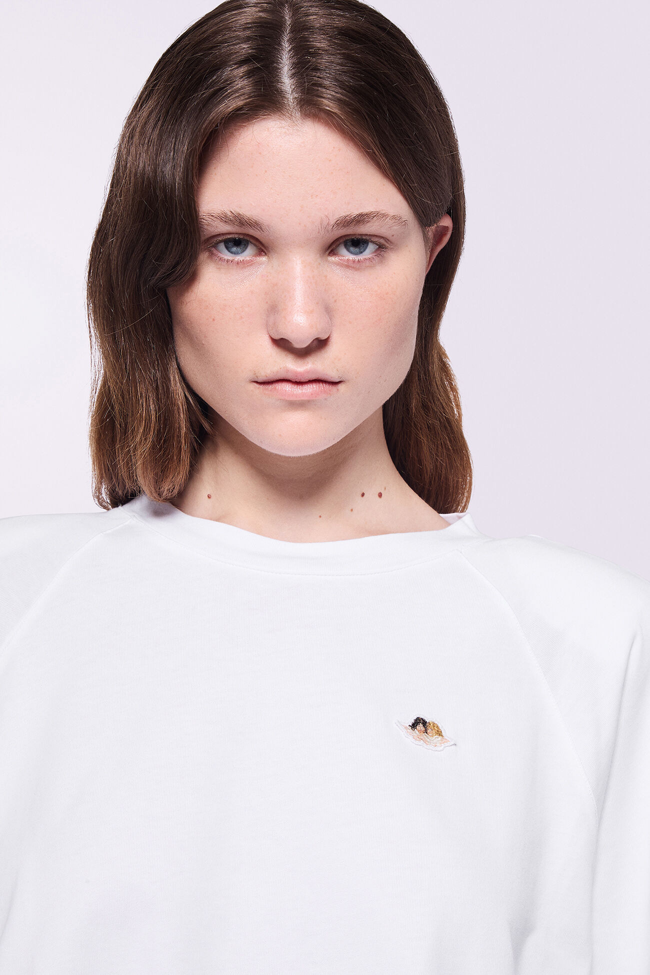 Angels Patch Crop T-Shirt White