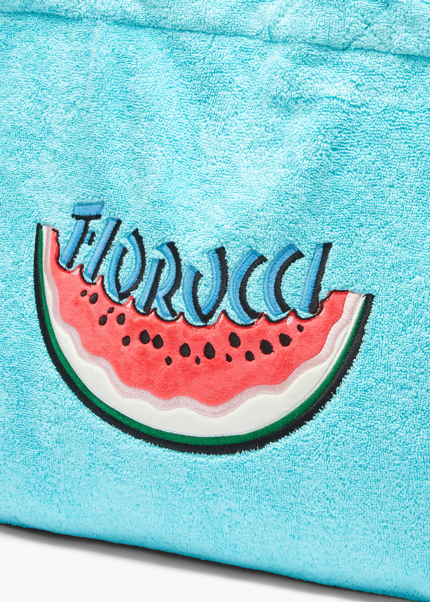 Watermelon Towelling Tote Bag Blue