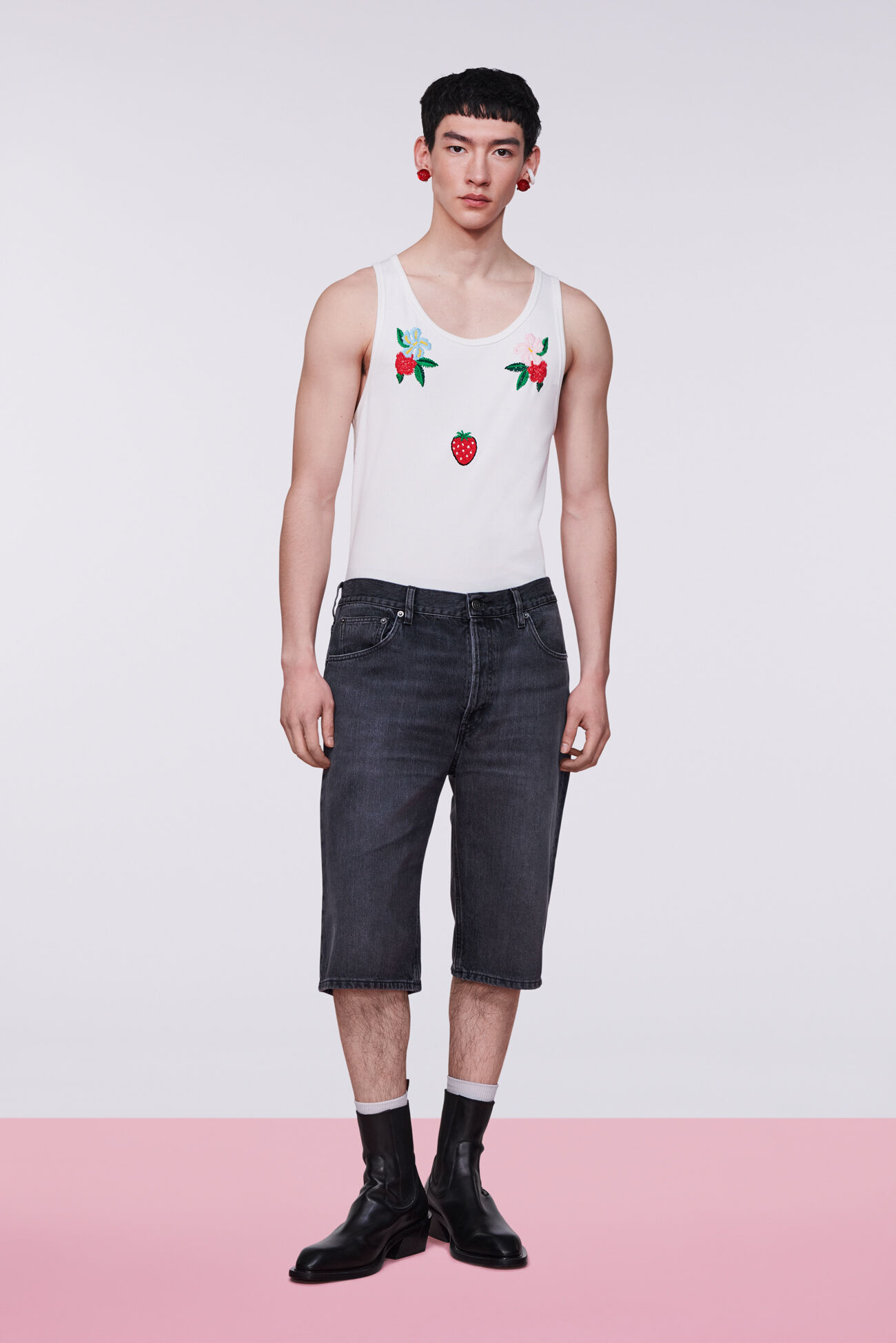 Denim Bermuda Shorts Black