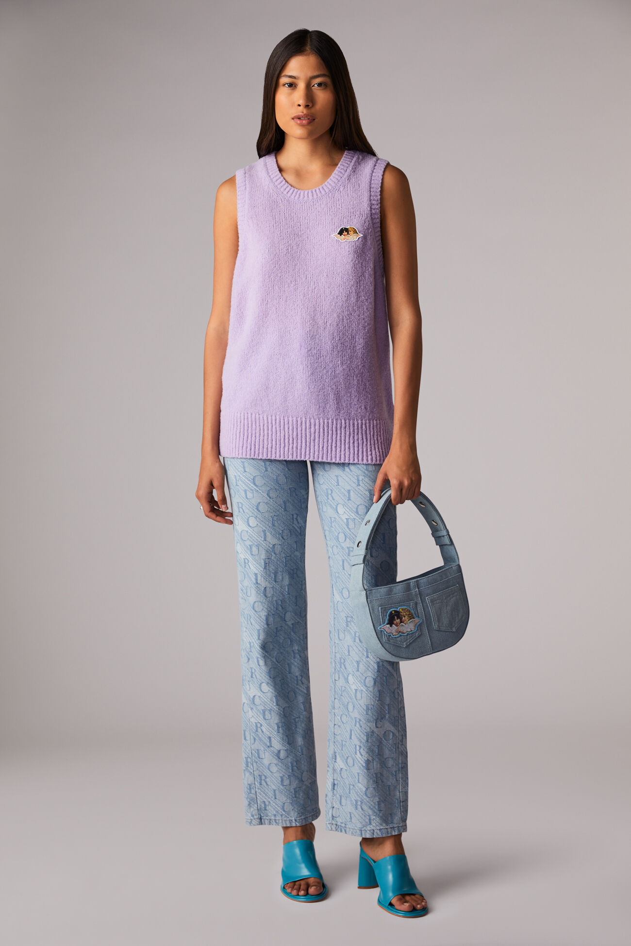 Icon Angels Knit Jumper Vest Lilac
