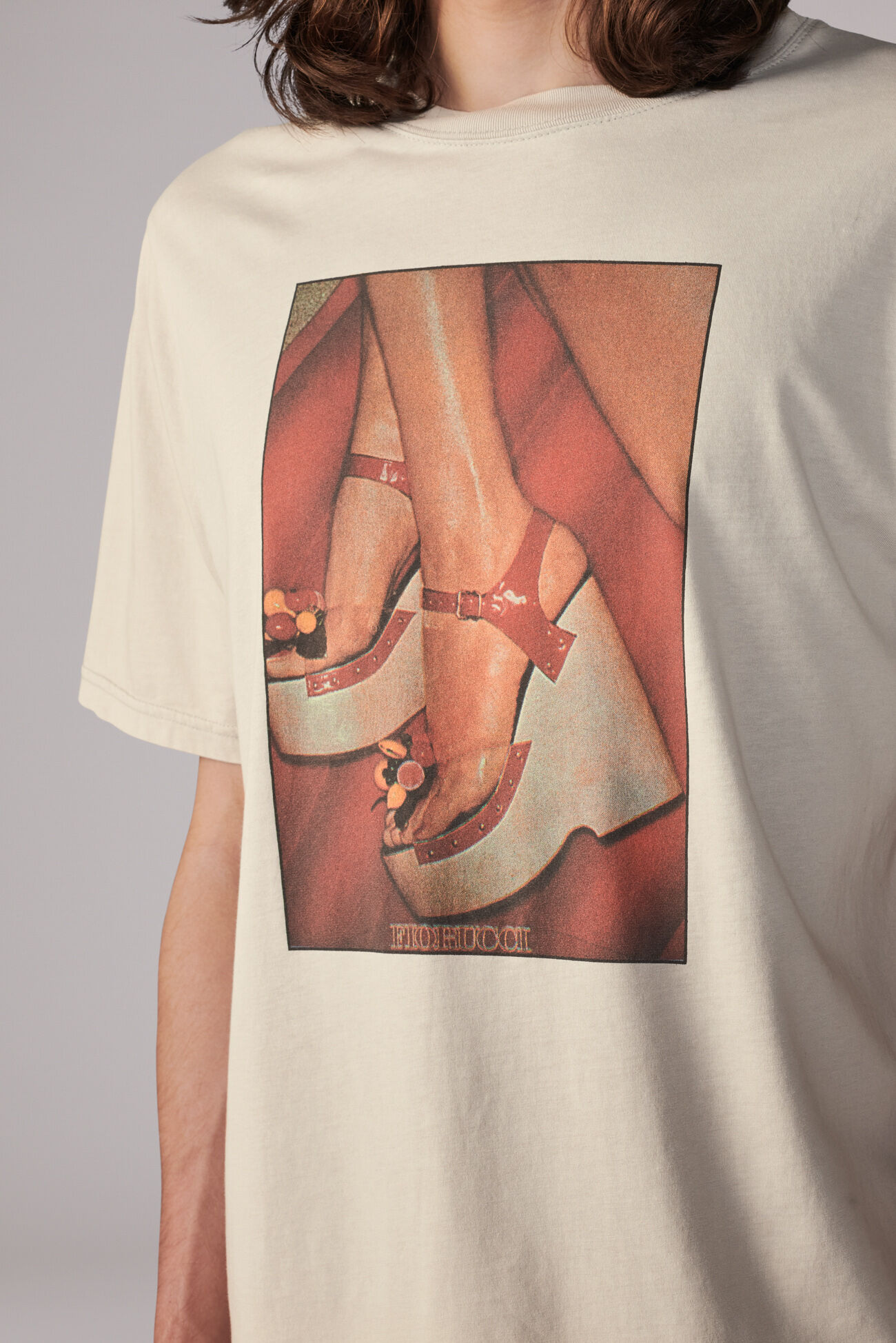 Unisex Graphic Heels T-Shirt Grey