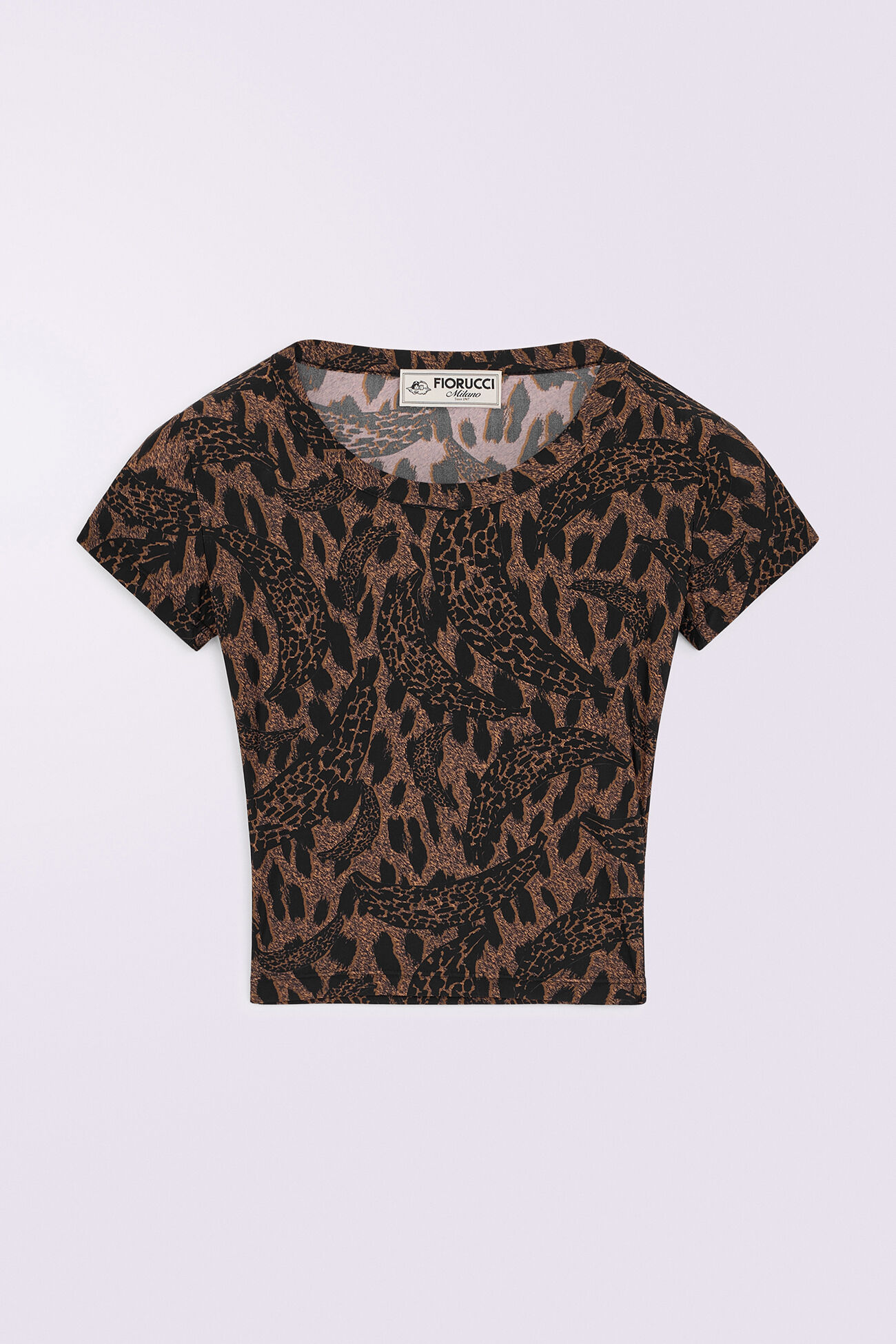Banimalier Crop T-Shirt Brown