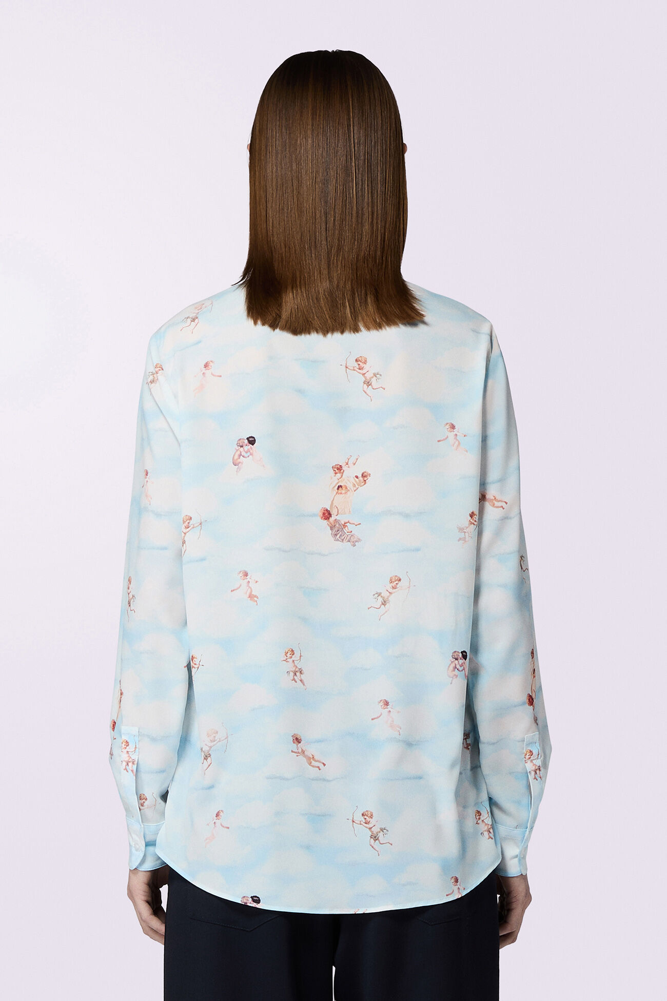 Beatitudo Print Shirt Blue