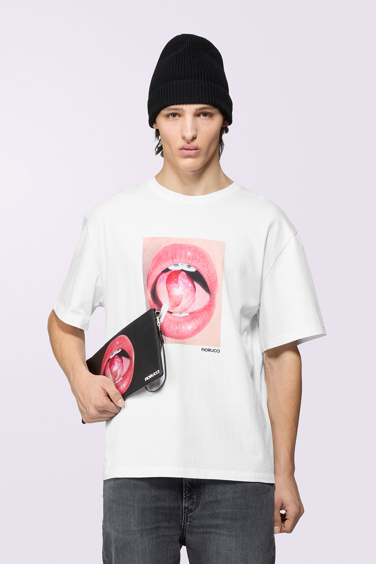 Unisex Lollipop Mouth T-Shirt White