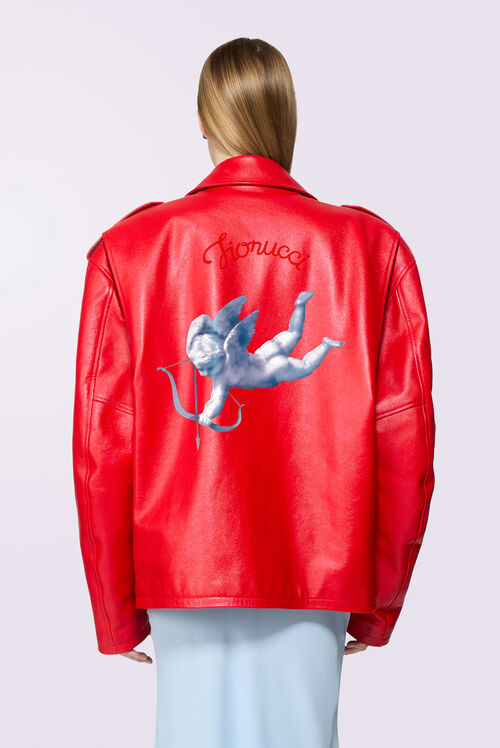 Cupid Leather Jacket Red