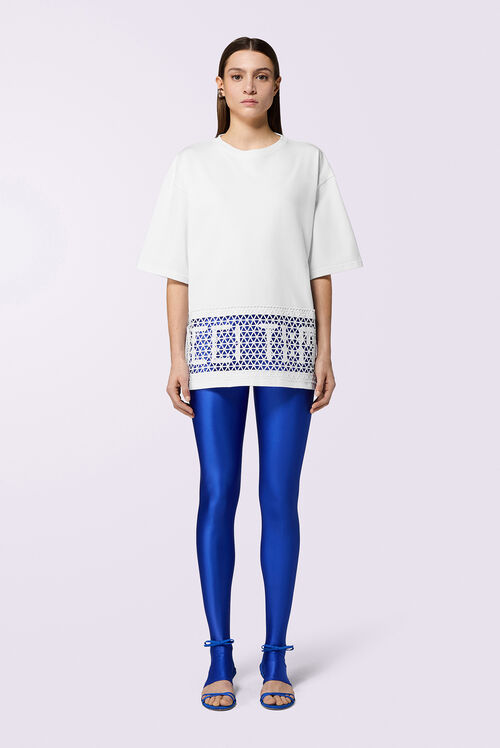 Semi-Footed Leggings Blue