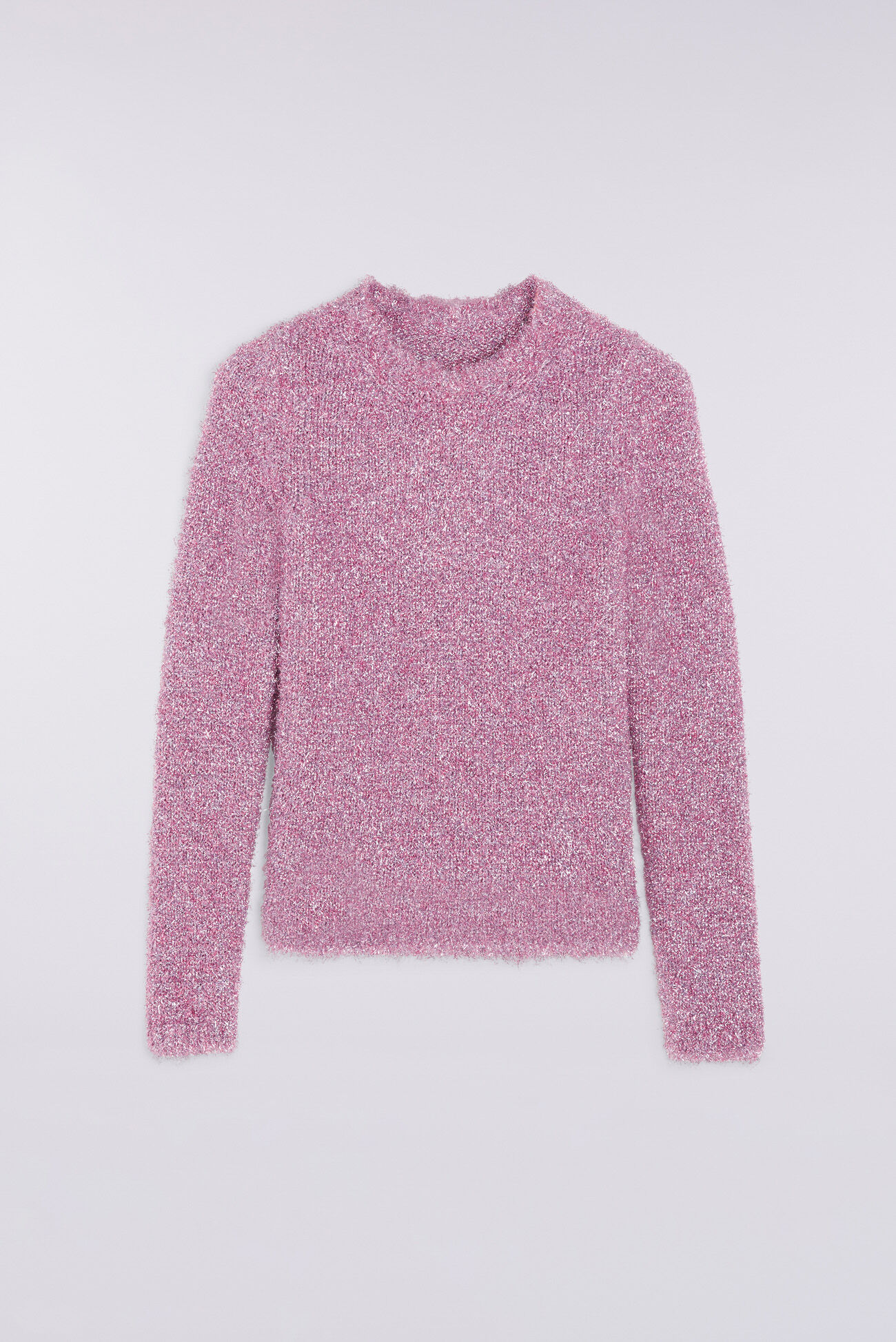 Metallic Knit Jumper Pink
