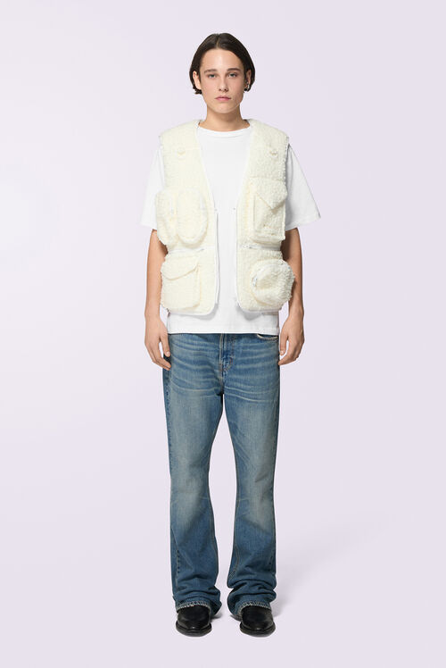Super Pocket Sherpa Vest Cream