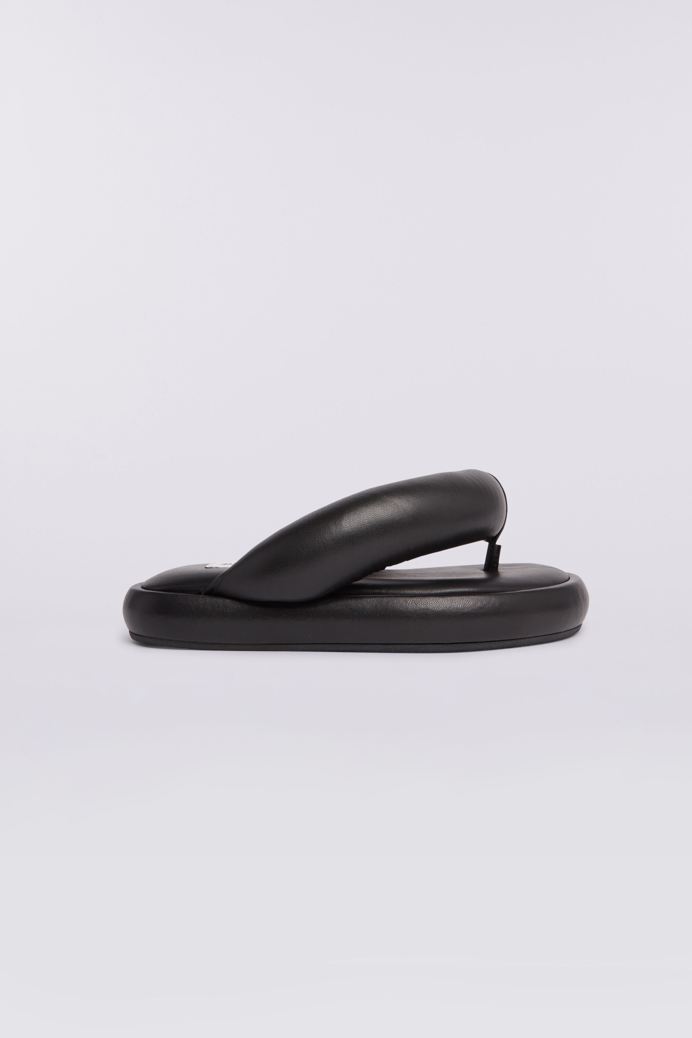 Vegan Leather Fluff Flops Black