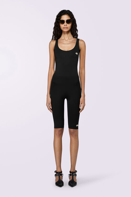 Angels Patch Biker Shorts Black