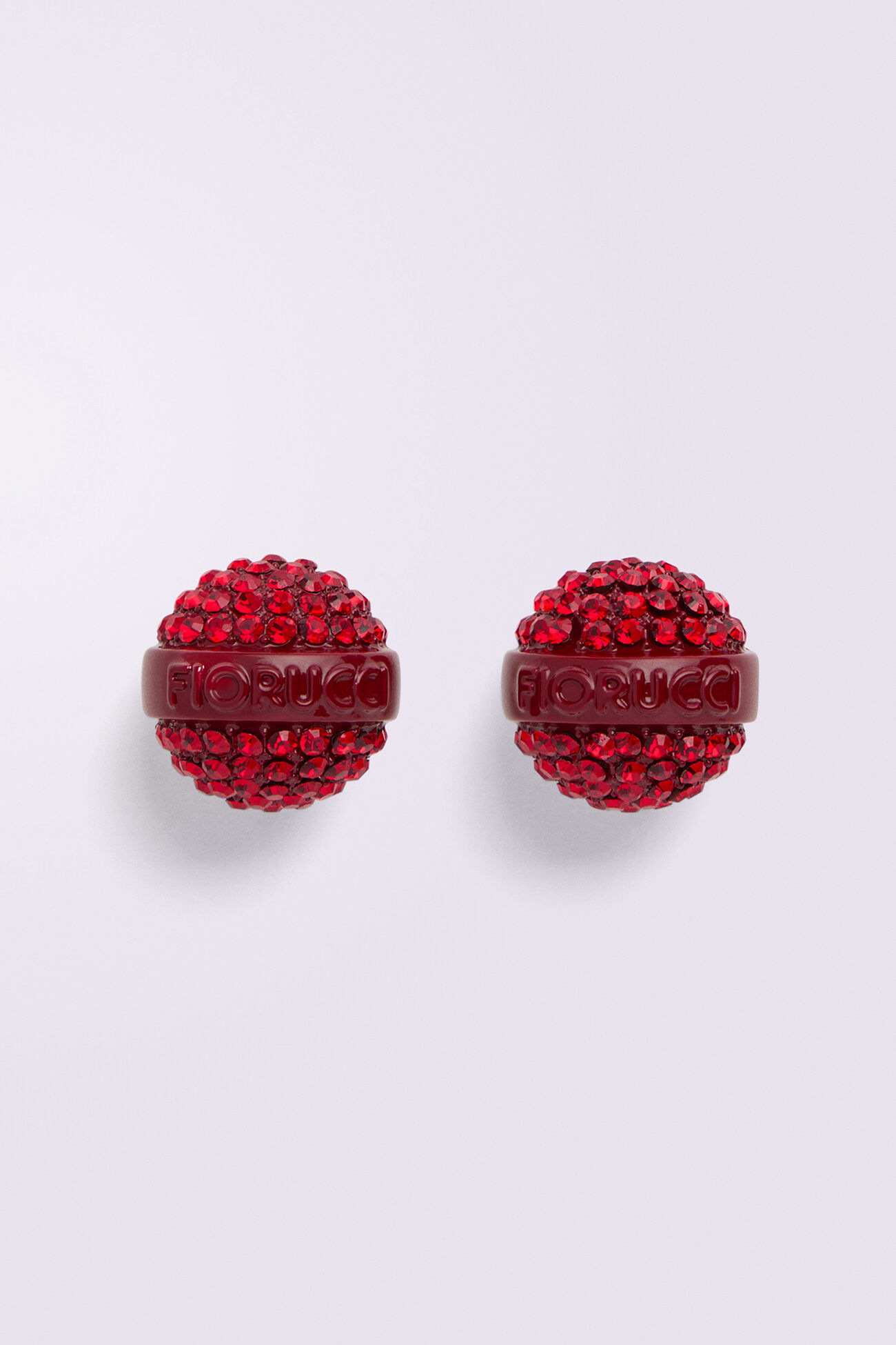 Crystal Mini Lollipop Earrings Red