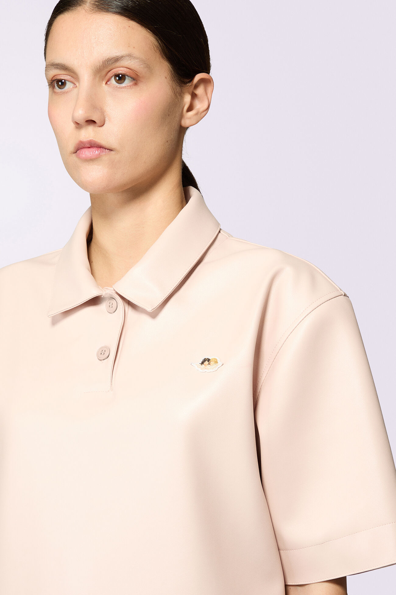 Angels Patch Polo Mini Dress Pink