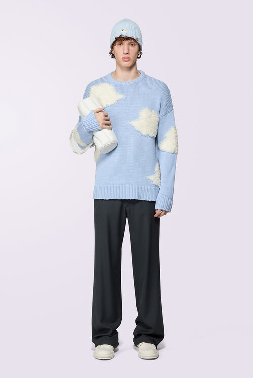 Angels Clouds Knit Jumper Blue