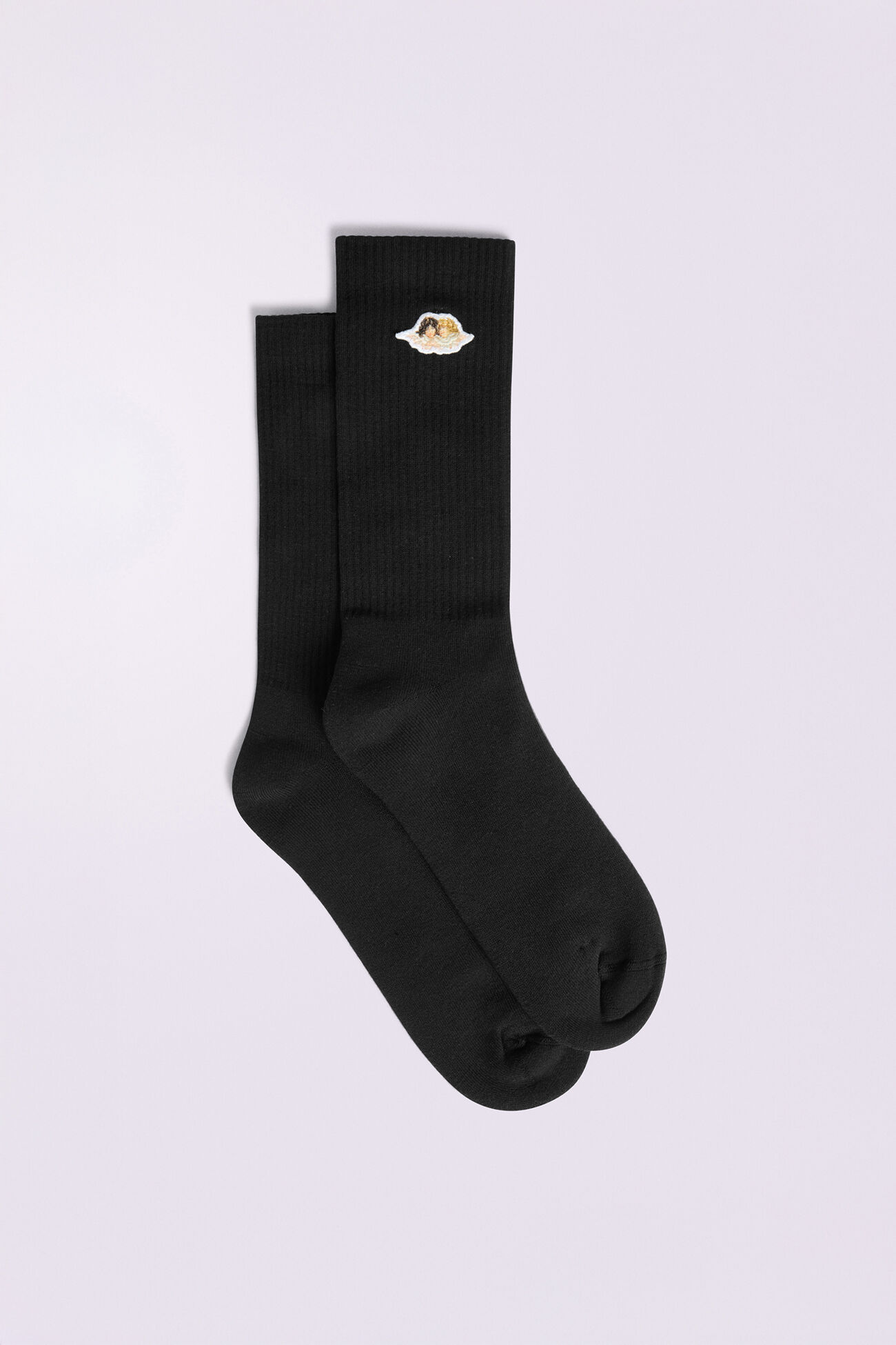 Angels Patch Socks Black