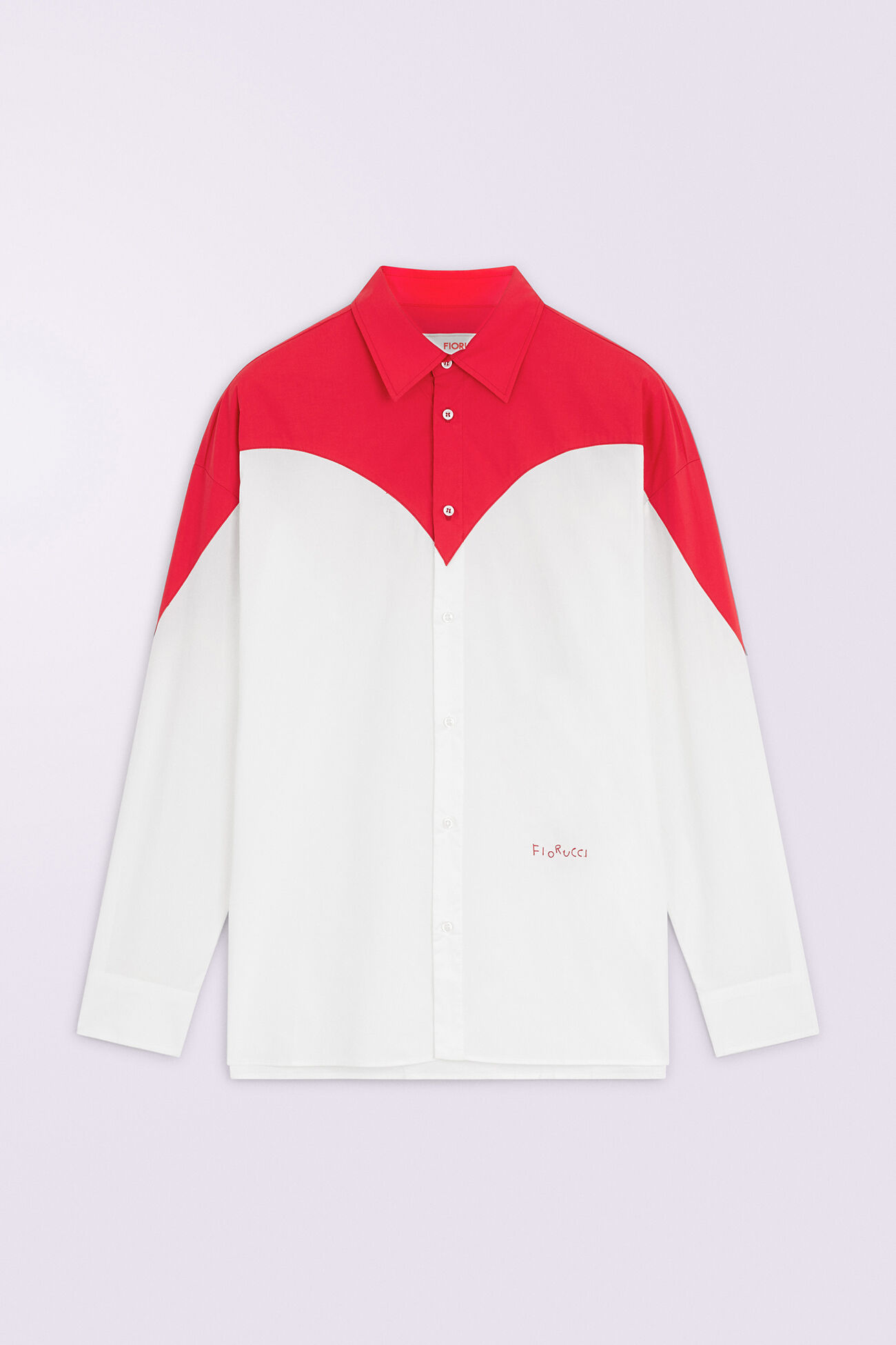 Unisex Embroidered Heart Shirt Red