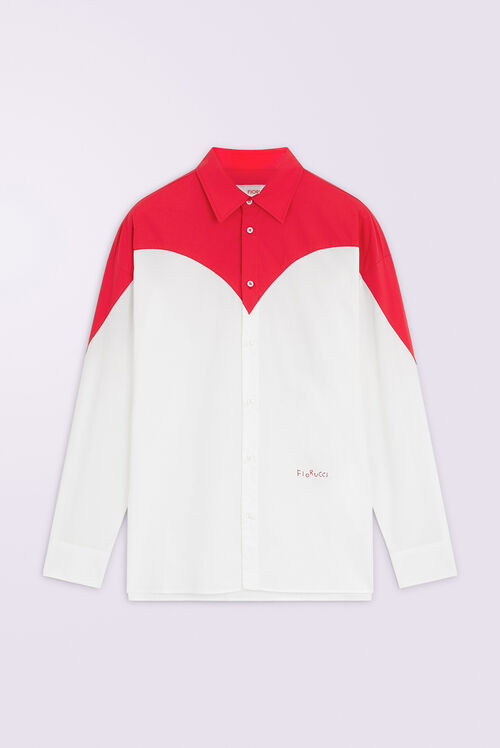 Unisex Embroidered Heart Shirt Red