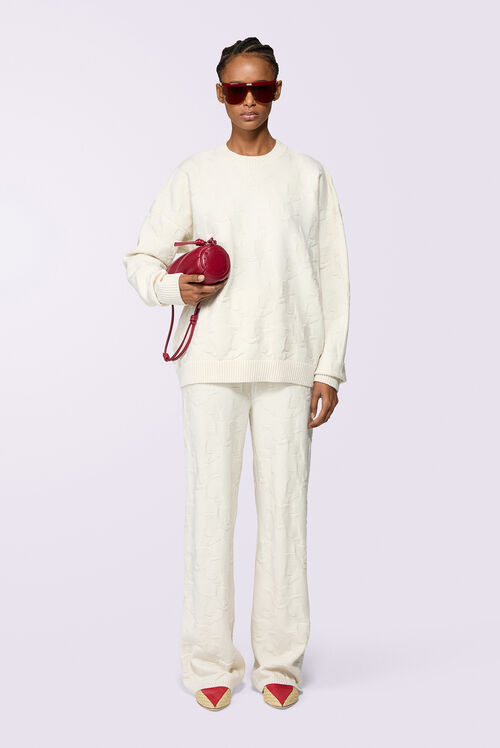Kissing Angels Knit Trousers White