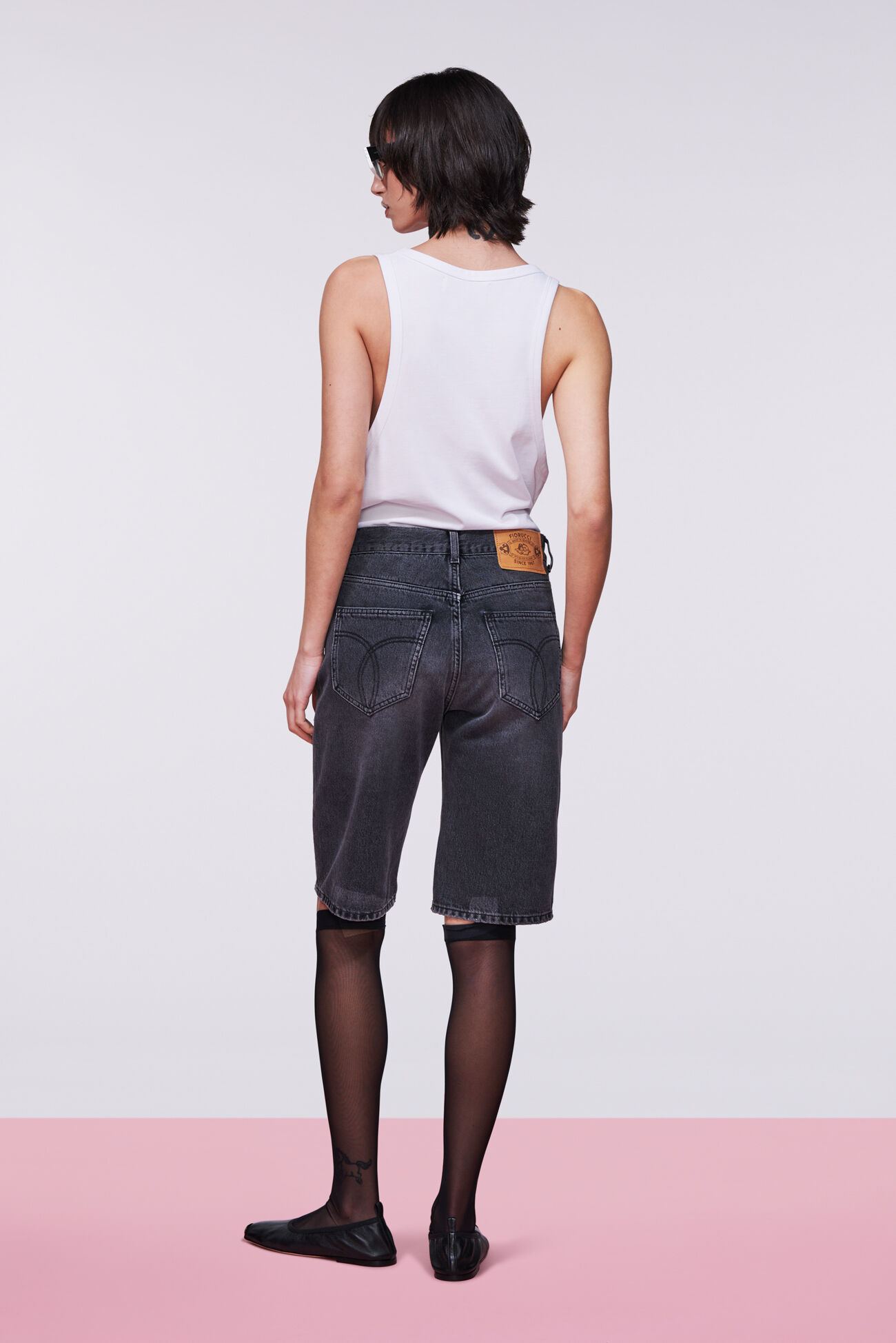 Denim Bermuda Shorts Black
