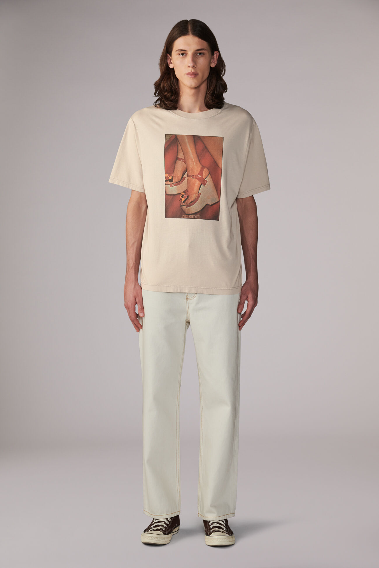 Unisex Graphic Heels T-Shirt Grey