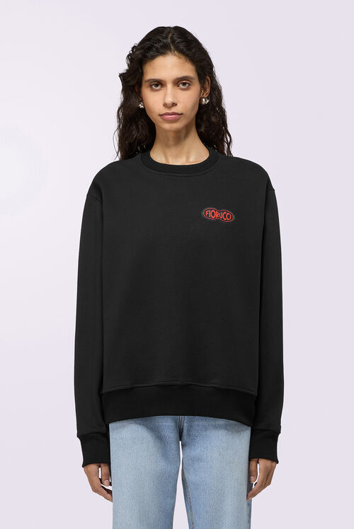 Fish Eye Logo Patch Regular Sweatshirt Black