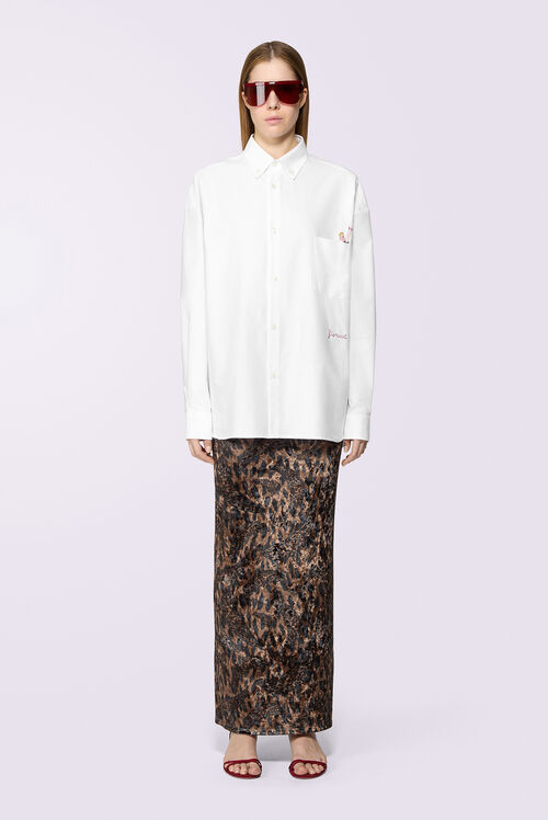 Banimalier Velour Maxi Skirt Brown