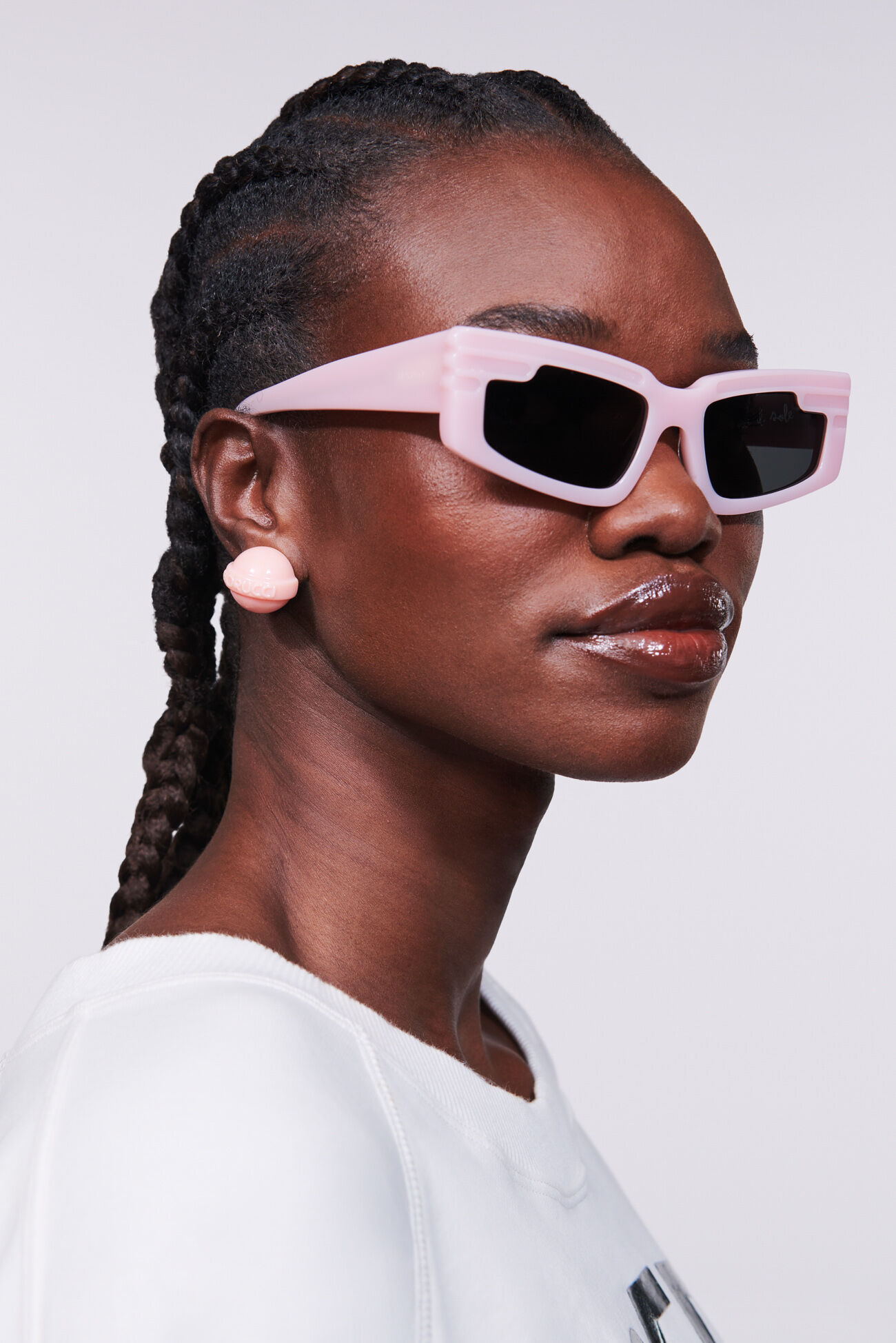 Rectangular Wing Sunglasses Pink