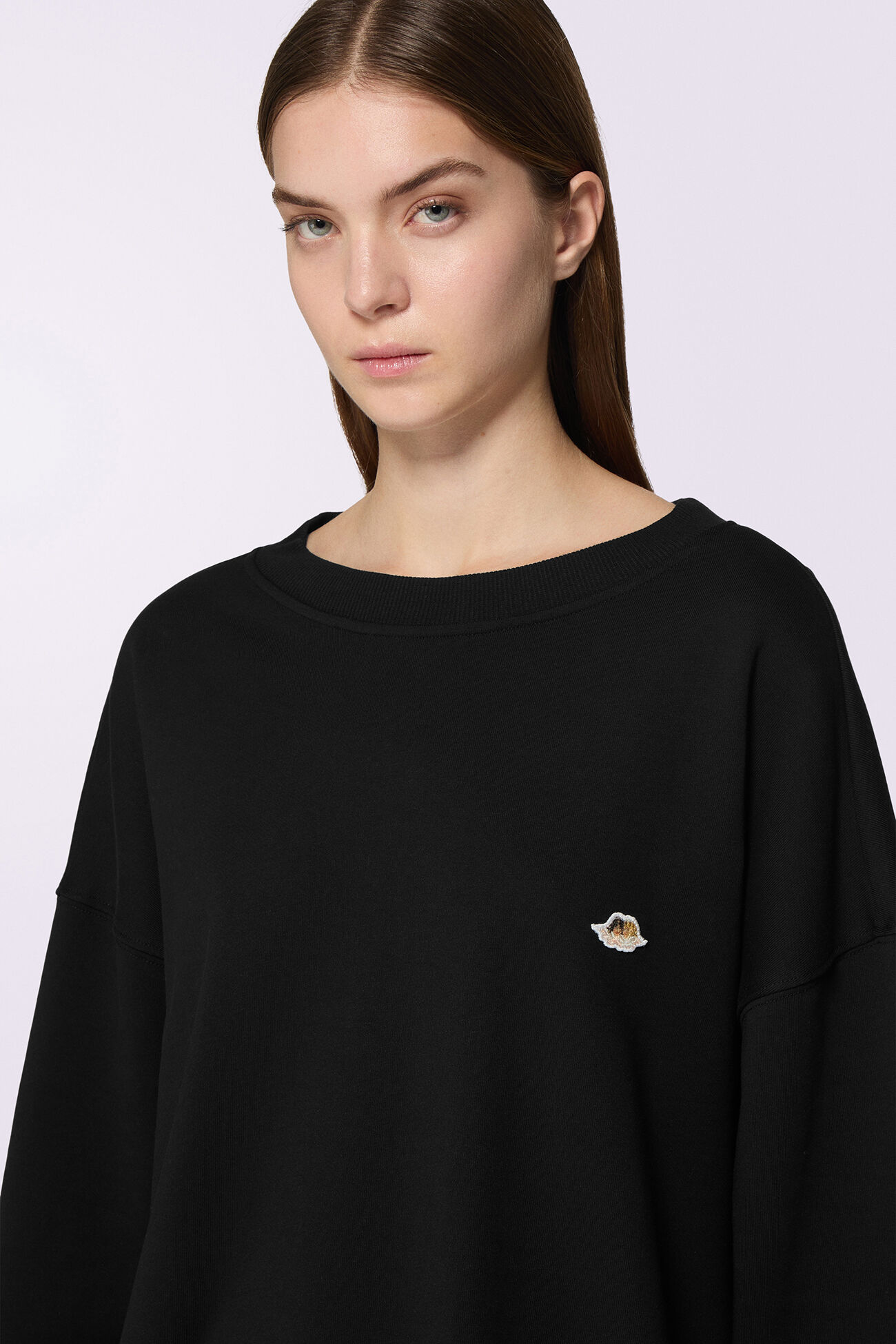 Unisex Angels Patch Sweatshirt Black