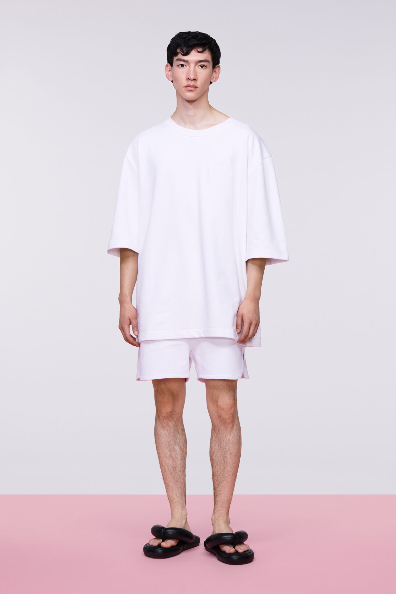 Unisex Embroidered Shorts White