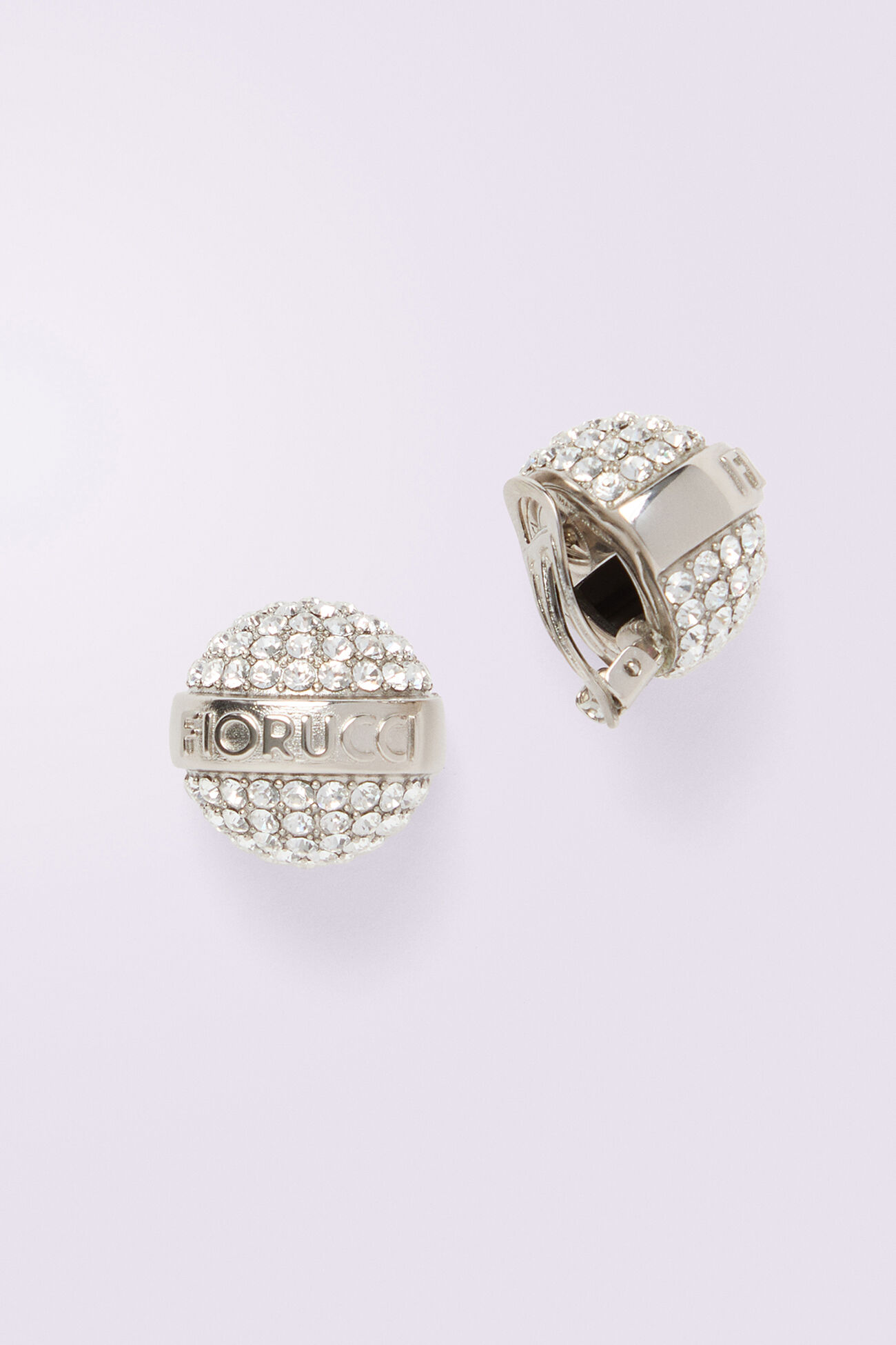 Crystal Mini Lollipop Earrings Silver