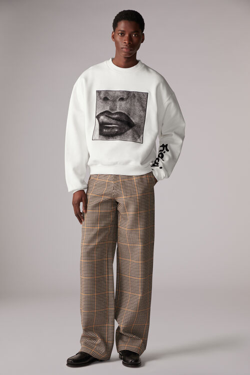 Lips Graphic Sweatshirt White