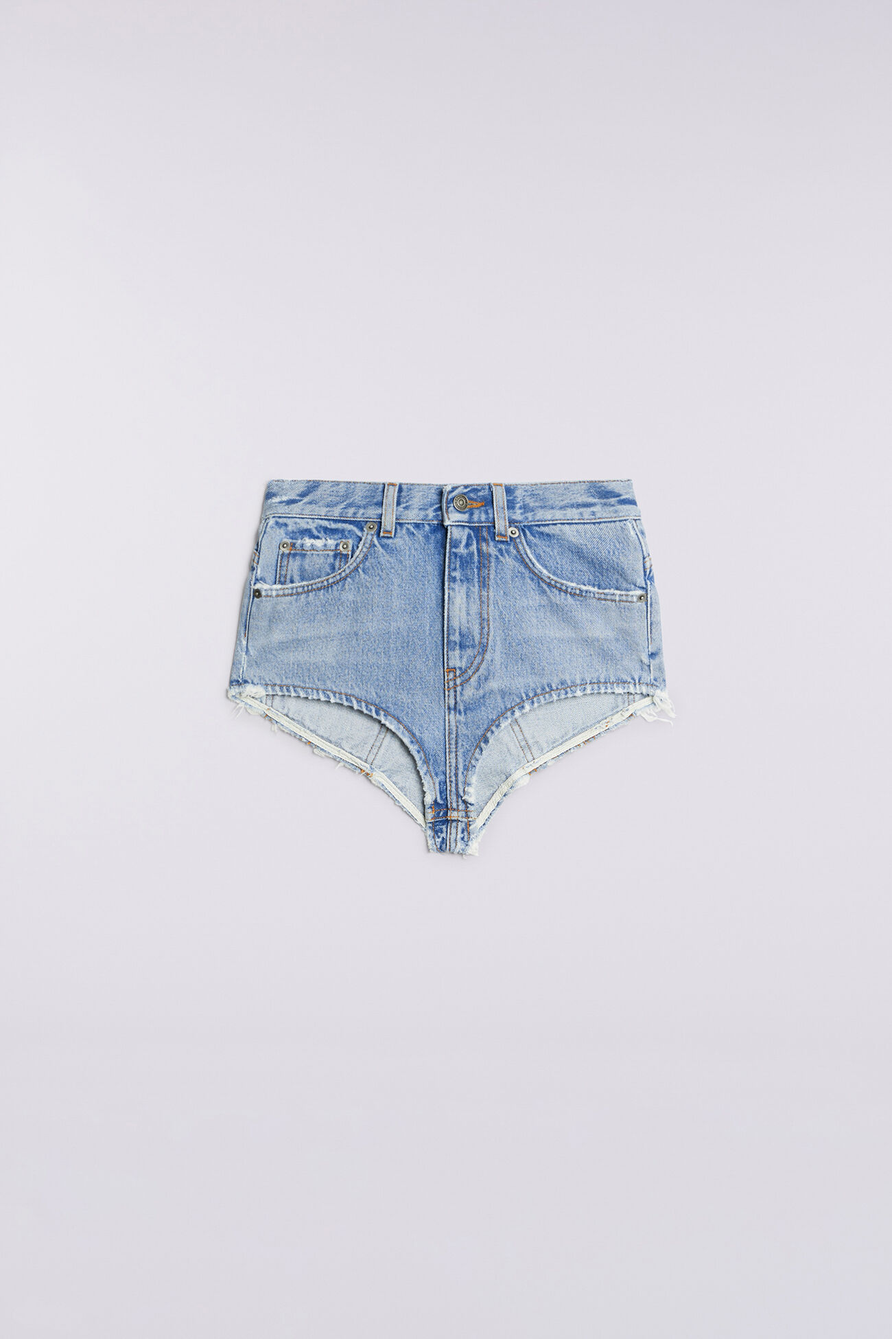 Denim Hot Pant Shorts Light Blue