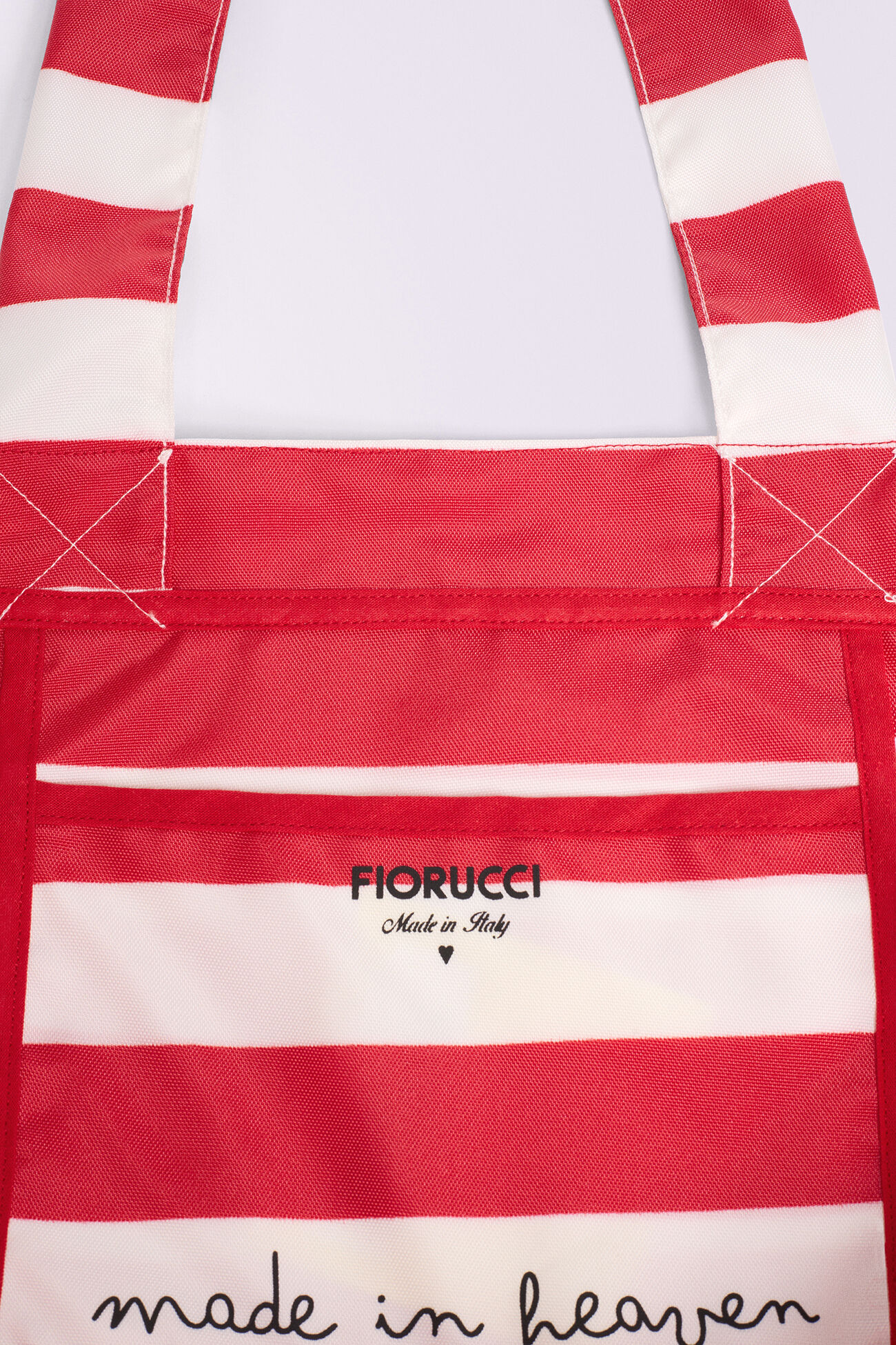 Stripe Logo Tote Bag Red