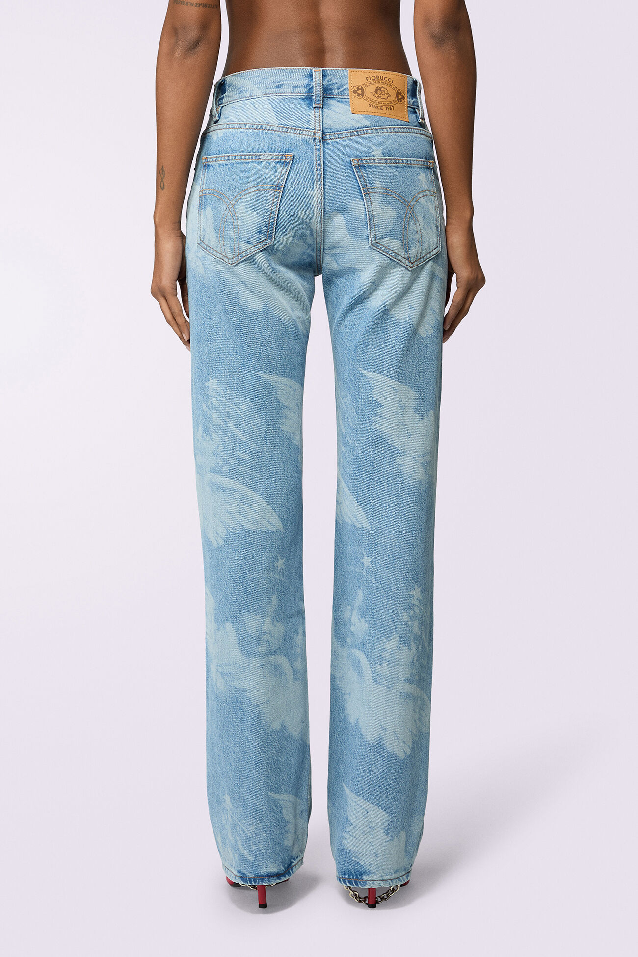 Unisex Angels Straight Fit Jeans Light Blue